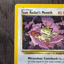 Team Rocket's Meowth 18/53 Black Star Promo Pokemon Card TCG WOTC Vintage - Image 2