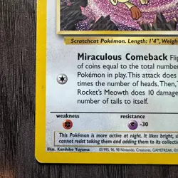 Team Rocket's Meowth 18/53 Black Star Promo Pokemon Card TCG WOTC Vintage - Image 4