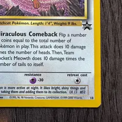 Team Rocket's Meowth 18/53 Black Star Promo Pokemon Card TCG WOTC Vintage - Image 5
