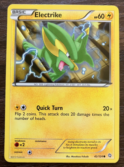 Electrike 42/124 - 2012 Pokemon Dragons Exalted Common Card - CLEAN NM - Image 1
