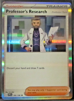 1 POKEMON CARD TCG/PROFESSOR'S RESEARCH/190/198/RARE/HOLO/TRAINER/2023 - Image 1