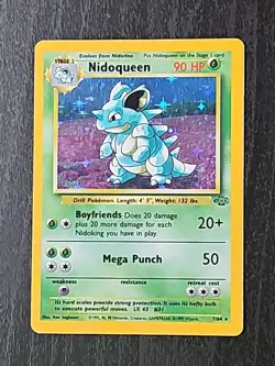 Pokemon TCG Nidoqueen Jungle Holo Card 7/64 Unlimited Rare, Lightly Played - Image 1