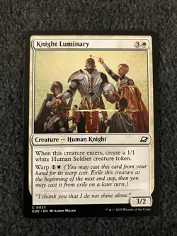 Magic The Gathering MTG - Knight Luminary - EOE - Image 1