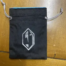 MTG Final Fantasy + Two (2) Promo D10 Dice and Felt Bag Pre-Release Blue Crystal - Image 5