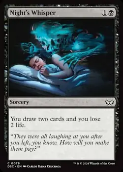 1 x Night's Whisper - Commander: Duskmourn: House of Horror - NM-Mint - MTG - Image 1