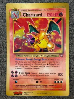 Pokemon 1999 Japanese Charizard Jumbo Card CoroCoro 4/102 Promo - Image 1
