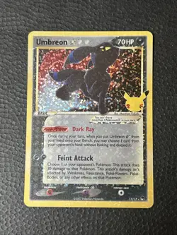 2021 Pokemon Celebrations Umbreon Holo Classic Collection #17/17 Mint - Image 1