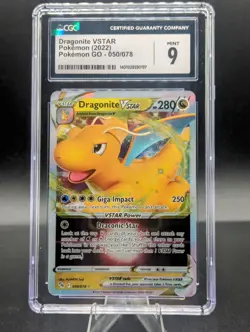 Dragonite VSTAR 050/078 CGC 9 Pokemon GO Holo 2022 #050 - Image 1