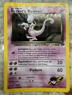 Pokemon Rocket’s Mewtwo 1999 Gym Challenge 14/132 Holo Rare - Image 1