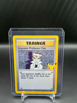 IMPOSTER PROFESSOR OAK 73/102 CELEBRATIONS POKEMON HOLO RARE NM - Image 1