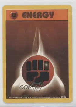 Fighting Energy Pokemon Base Set #97 1999 0p6 - Image 1