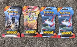 Pokemon TCG Surging Sparks Sleeved Booster Blister Lot Of 4 Art Set Sealed NEW - Image 1