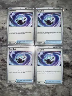 x4 189/191 Tera Orb 4x - Uncommon Pokemon SV08 Surging Sparks M/NM - Image 1