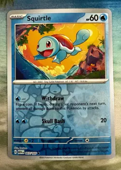 Squirtle 007/165 Sv: Scarlet & Violet 151 Pokemon TCG Reverse Holo NM - Image 1