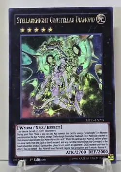 Stellarknight Constellar Diamond MP15-EN224 Ultra Rare 1st Edition Yugioh NM/M - Image 1
