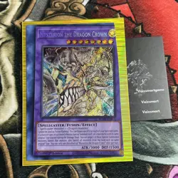 Mysterion the Dragon Crown BLMR-EN071 Secret Rare 1st Ed MISPRINT Miscut YUGIOH - Image 1