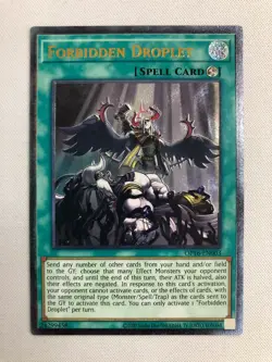 Yugioh Forbidden Droplet (NM) OP16-EN003 Ultimate Rare - Image 1