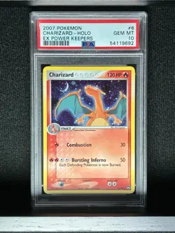 2007 Pokemon EX Power Keepers Charizard Holo Rare Card #6/108 PSA 10 GEM MINT - Image 2