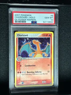 2007 Pokemon EX Power Keepers Charizard Holo Rare Card #6/108 PSA 10 GEM MINT - Image 3