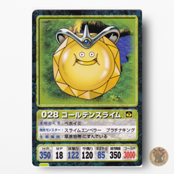 Dragon Quest VII Card No.028 Golden Slime | Enix 2000 Rare High Gold DQ7 - Image 1