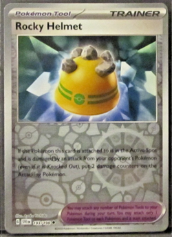 1 POKEMON CARD TCG/ROCKY HELMET/193/198/UNCOMMON/REVERSE HOLO/TRAINER/2023 - Image 1