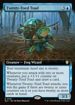 1 x Twenty-Toed Toad - Extended Art - Commander: Bloomburrow - NM-Mint - MTG - Image 1