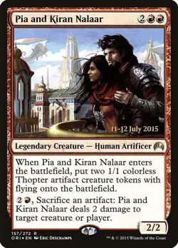 Pia and Kiran Nalaar | FOIL | MTG Magic Origins Prerelease Promo #157 | M/NM - Image 1