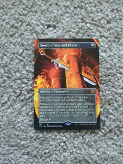 MTG English Borderless Sword of War and Peace NM Normal Double Masters - Image 1