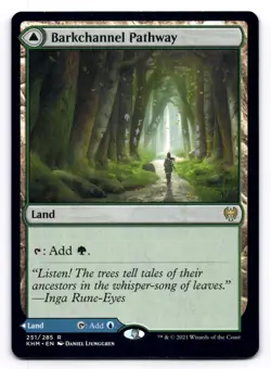 Barkchannel Pathway LP Kaldheim 251/285 MTG Magic Regular - Image 1