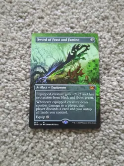 Sword of Feast and Famine (Borderless) Double Masters Regular MTG 🔥 Pack Fresh! - Image 1