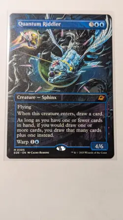 MTG magic EDGE OF ETERNITIES eoe mythic QUANTUM RIDDLER #318 borderless - Image 1