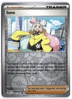 Pokemon TCG Iono 080/091 SV: Paldean Fates Uncommon Reverse Holo NM - Image 1
