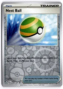 Pokemon TCG Nest Ball 084/091 SV: Paldean Fates Uncommon Reverse Holo NM - Image 1