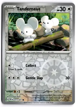 Pokemon TCG Tandemaus 073/091 SV: Paldean Fates Common Reverse Holo NM - Image 1