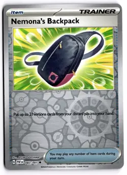 Pokemon TCG Nemona's Backpack 083/091 SV: Paldean Fates Uncommon Reverse Holo NM - Image 1