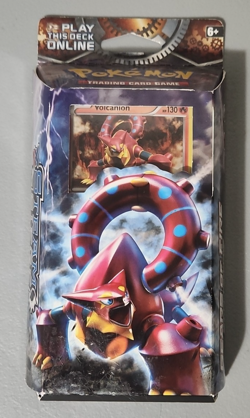 Pokemon TCG Steam Siege Gears of Fire 60-Card Theme Deck w Holographic Volcanion - Image 1