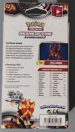 Pokemon TCG Steam Siege Gears of Fire 60-Card Theme Deck w Holographic Volcanion - Image 2