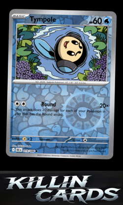 Reverse Holofoil Tympole 019/086 Pokemon Common SV: Black Bolt Card NM - Image 1