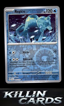 Reverse Holofoil Regice 042/159 Pokemon Uncommon SV09: Journey Together Card NM - Image 1