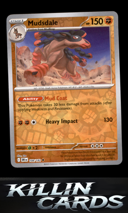 Reverse Holofoil Mudsdale 108/182 Pokemon Uncommon SV10: Destined Rivals Card NM - Image 1