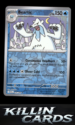 Reverse Holofoil Beartic 026/086 Pokemon Rare SV: Black Bolt Card NM - Image 1