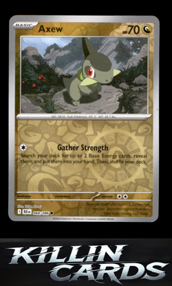 Reverse Holofoil Axew 068/086 Pokemon Common SV: Black Bolt Card NM - Image 1