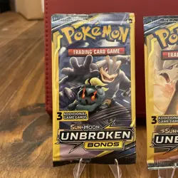 🔥Pokemon Sun & Moon Unbroken Bonds 3 Card Mini Booster Pack -4 Packs- Art Set🔥 - Image 2