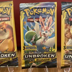 🔥Pokemon Sun & Moon Unbroken Bonds 3 Card Mini Booster Pack -4 Packs- Art Set🔥 - Image 4