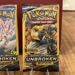 🔥Pokemon Sun & Moon Unbroken Bonds 3 Card Mini Booster Pack -4 Packs- Art Set🔥 - Image 5