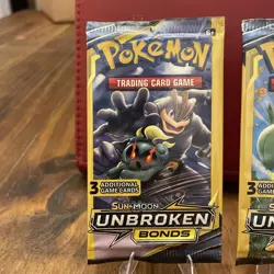 🔥Pokemon Sun & Moon Unbroken Bonds 3 Card Mini Booster Pack -4 Packs- Art Set🔥 - Image 2