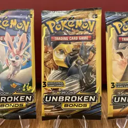🔥Pokemon Sun & Moon Unbroken Bonds 3 Card Mini Booster Pack -4 Packs- Art Set🔥 - Image 4