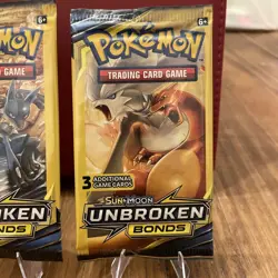 🔥Pokemon Sun & Moon Unbroken Bonds 3 Card Mini Booster Pack -4 Packs- Art Set🔥 - Image 5