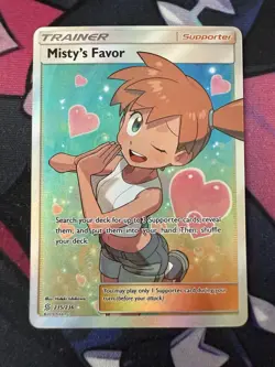 Pokemon Unified Minds Misty's Favor Full Art Ultra Rare Card 235/236 - Image 1