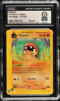 2003 Pokemon Skyridge Kabuto 37/144 Card CGC Authentic Gray Collection 1 OF 1 - Image 1